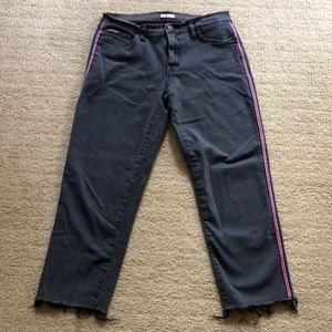 Tommy Hilfiger grey denim with red stripes